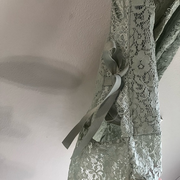 Topshop pistachio green lace body suit - Picture 8 of 9